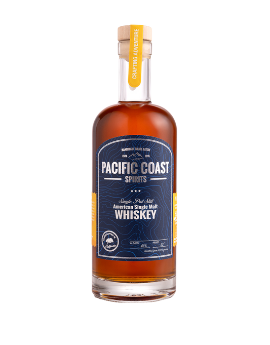 PACIFIC COAST AMERICAN SINGLE MALT WHISKEY - YELLOW LABEL 750 ML