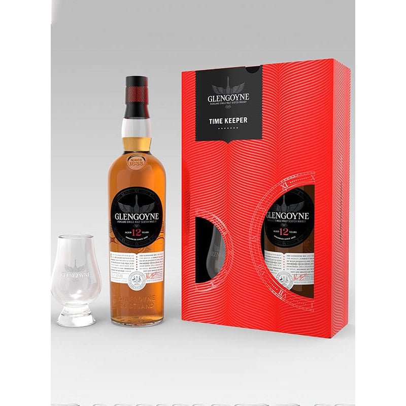 Glengoyne 12 Year Scotch Whiskey Time Keepet Gift Set 750ml
