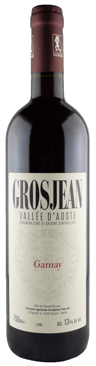 Grosjean Vallee d'Aoste Gamay 2023  Front Bottle Shot