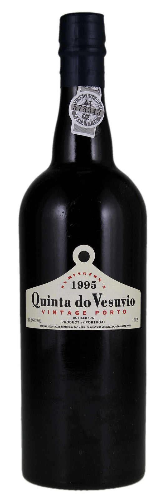 Quinta do Vesuvio Vintage Port 1995 Front Bottle Shot