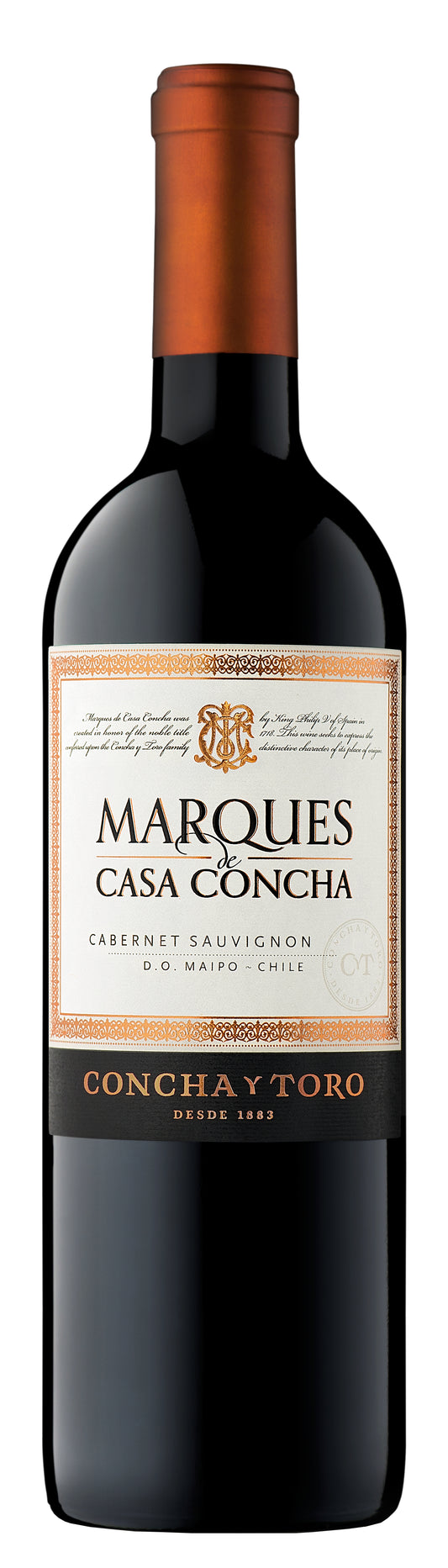 Concha y Toro Marques de Casa Concha Cabernet Sauvignon 2018 Front Bottle Shot