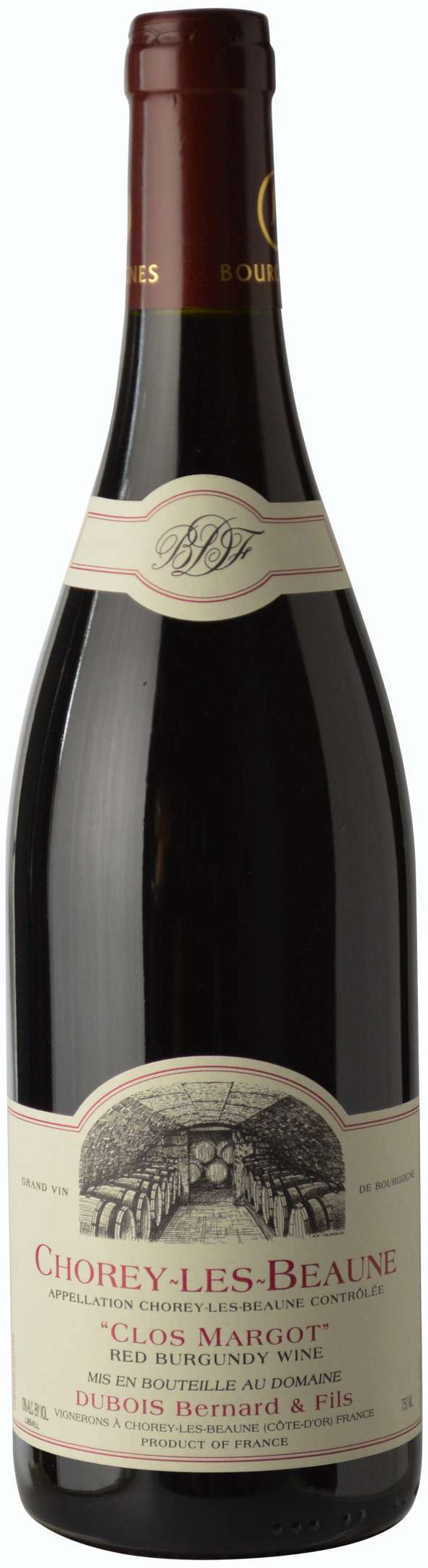 Domaine Bernard Dubois  Chorey-les-Beaune Clos Margot 2021  Front Bottle Shot