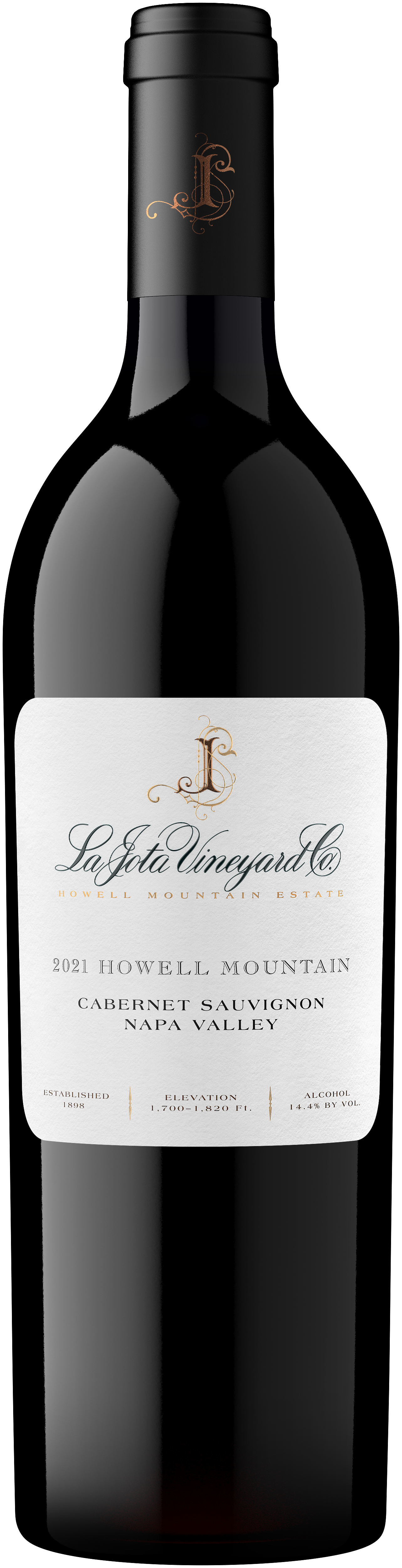 La Jota Howell Mountain Cabernet Sauvignon 2021  Front Bottle Shot