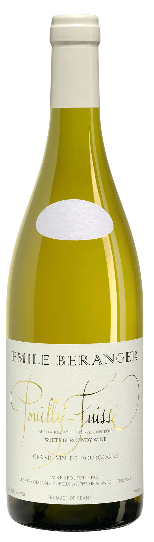 Duboeuf Pouilly-Fuisse Emile Beranger 2022  Front Bottle Shot