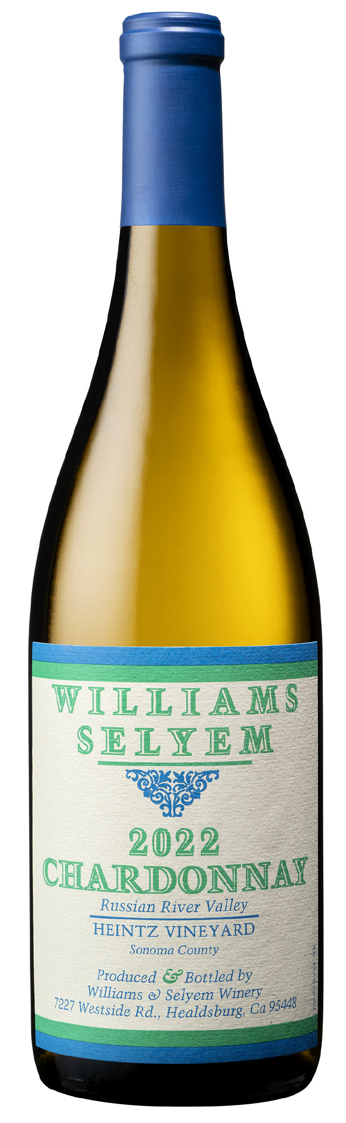 Williams Selyem Heintz Vineyard Chardonnay 2022  Front Bottle Shot
