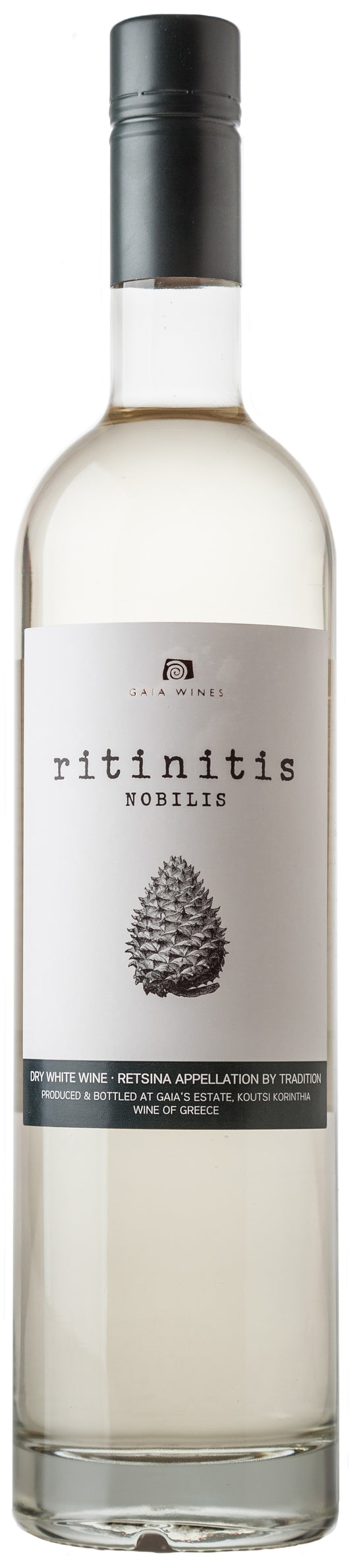 Gaia Ritinitis Nobilis Retsina Front Bottle Shot
