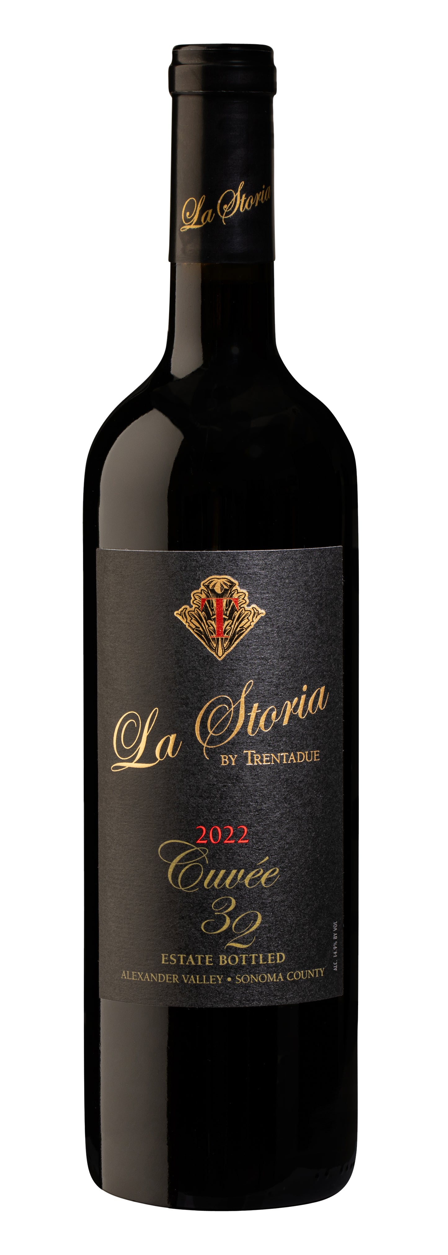 Trentadue La Storia Cuvee 32 Red Wine 2022  Front Bottle Shot