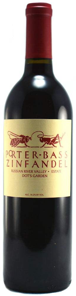 Porter-Bass Dot's Garden Zinfandel 2018  Front Bottle Shot