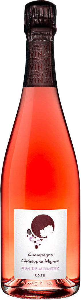 Christophe Mignon Extra Brut Rose de Saignee ADN de Meunier  Front Bottle Shot