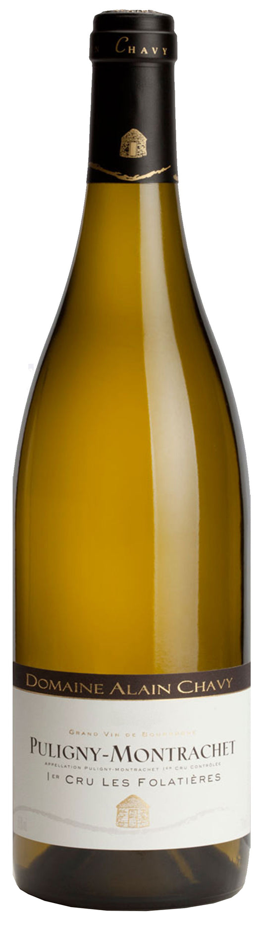 Alain Chavy Puligny-Montrachet Les Folatieres Premier Cru 2022  Front Bottle Shot