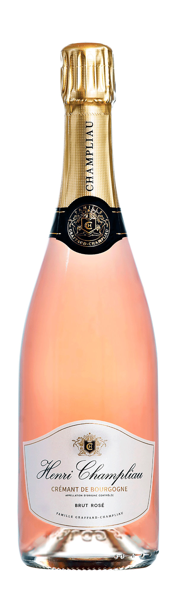 Henri Champliau Cremant de Bourgogne Brut Rose  Front Bottle Shot