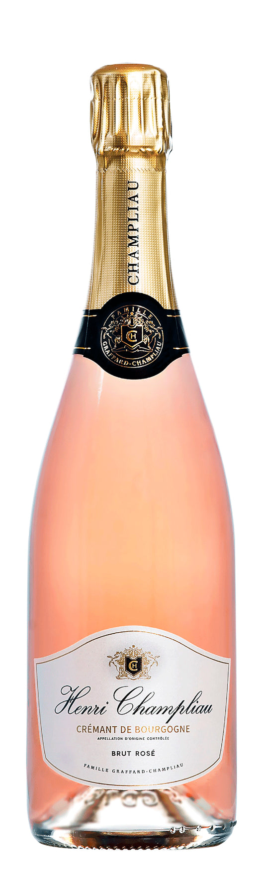 Henri Champliau Cremant de Bourgogne Brut Rose  Front Bottle Shot