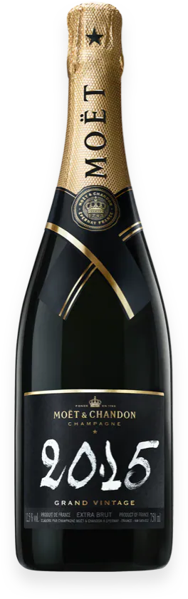 Moet & Chandon Grand Vintage Extra Brut 2015  Front Bottle Shot