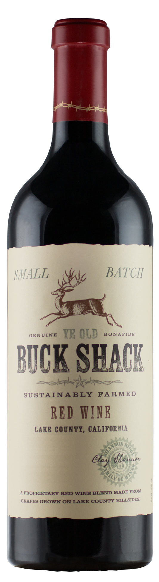 Shannon Ridge Buck Shack Red 2020  Front Bottle Shot