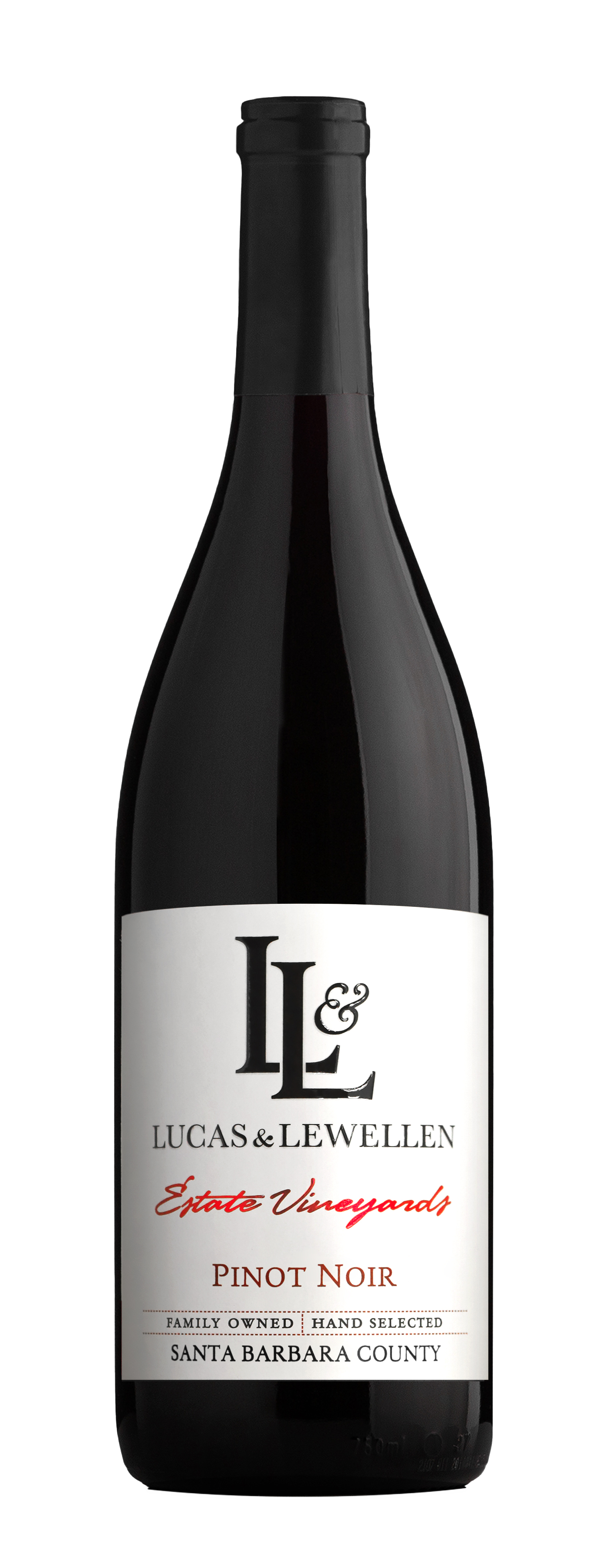 Lucas & Lewellen Santa Barbara Pinot Noir 2021  Front Bottle Shot