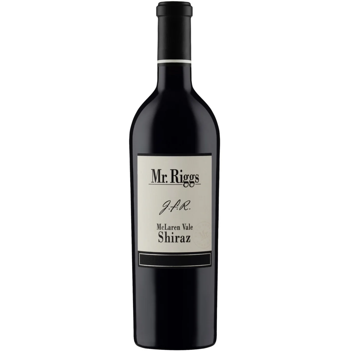 Mr. Riggs J.F.R. McLaren Vale Shiraz 2019  Front Bottle Shot
