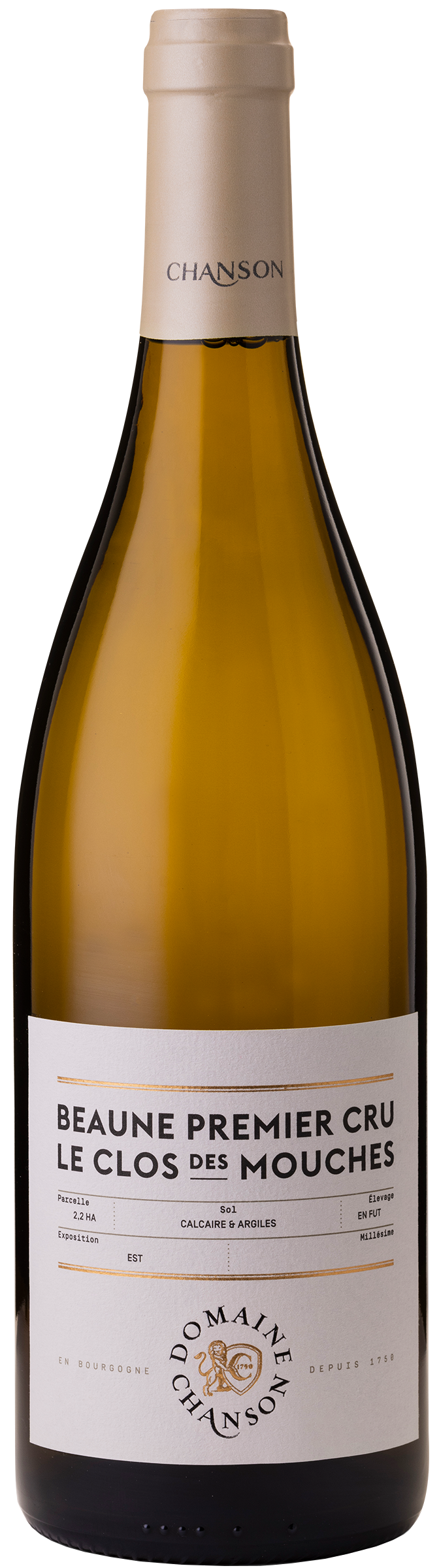 Chanson Pere & Fils Beaune Clos des Mouches Blanc Premier Cru 2022  Front Bottle Shot