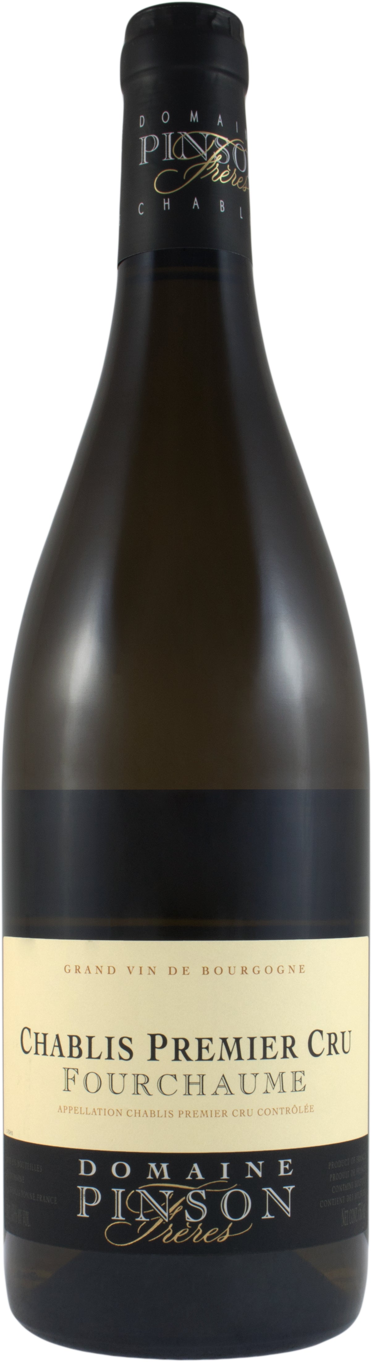 Domaine Pinson Freres Chablis Fourchaume Premier Cru 2022  Front Bottle Shot