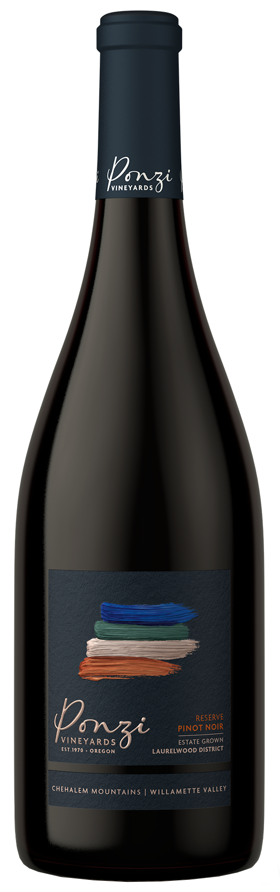 Ponzi Reserve Pinot Noir 2021  Front Bottle Shot