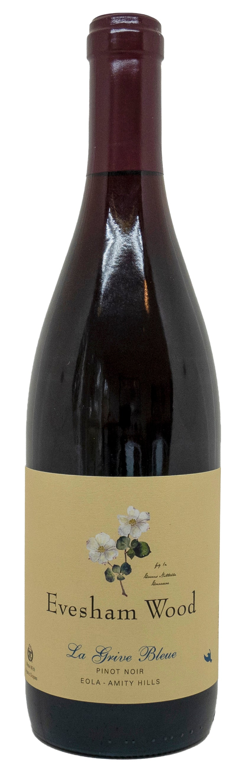 Evesham Wood La Grive Bleue Pinot Noir 2022  Front Bottle Shot