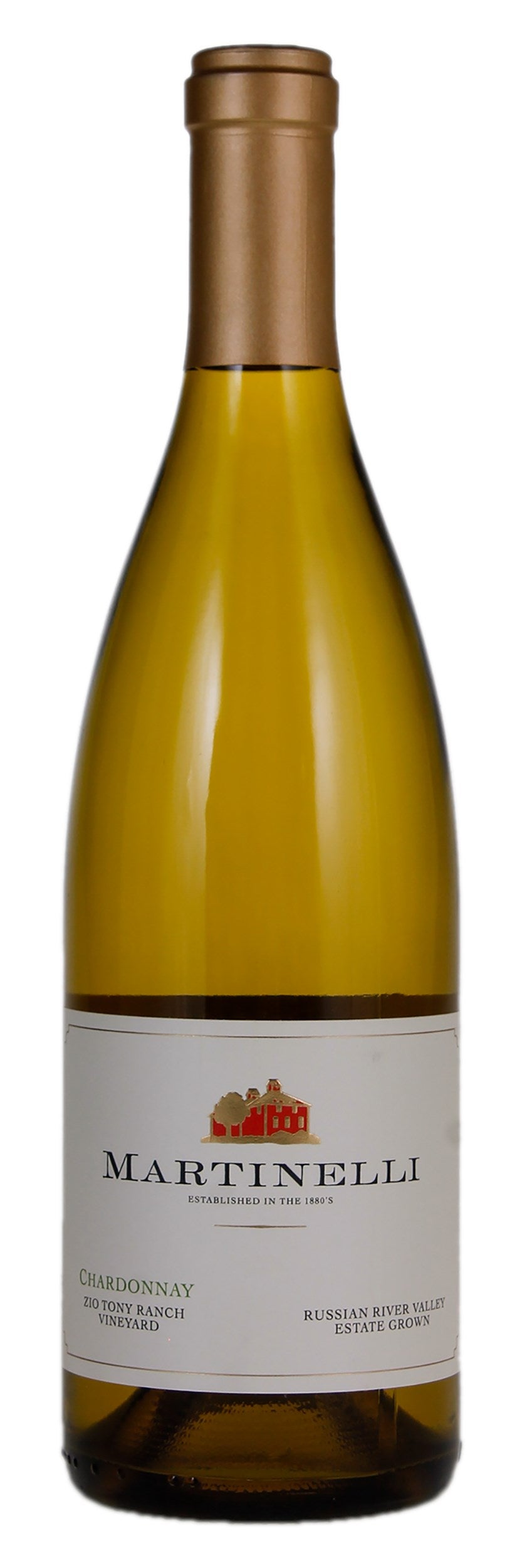 Martinelli Zio Tony Ranch Chardonnay 2021  Front Bottle Shot