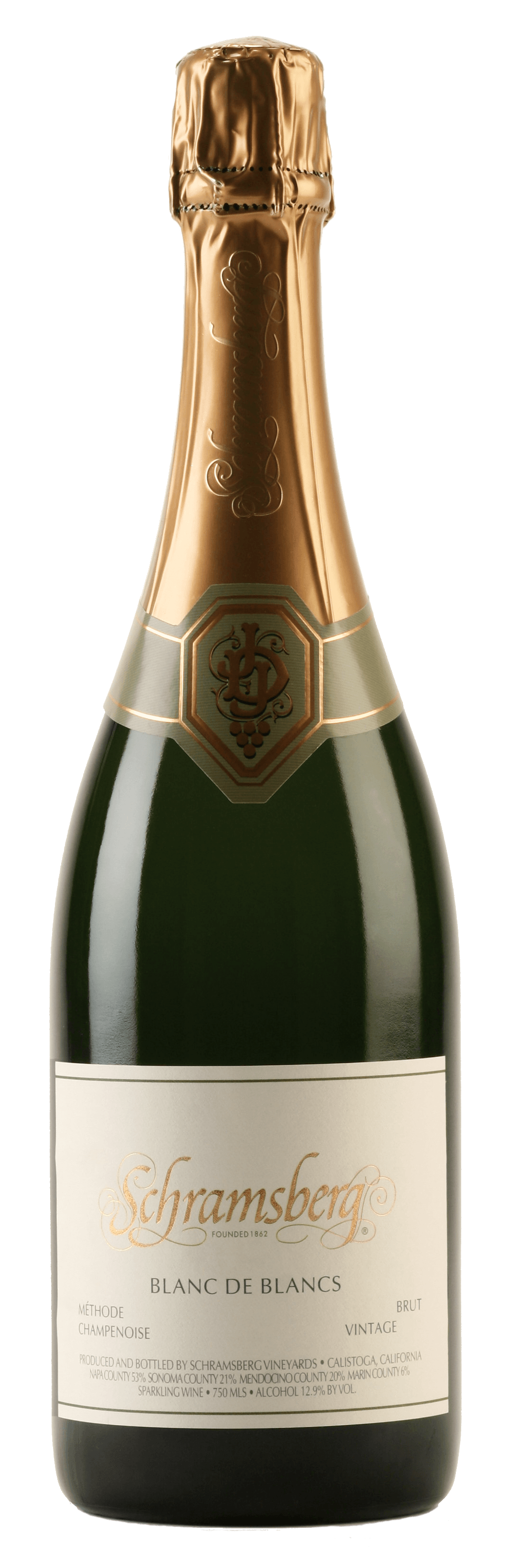 Schramsberg Blanc de Blancs 2021  Front Bottle Shot