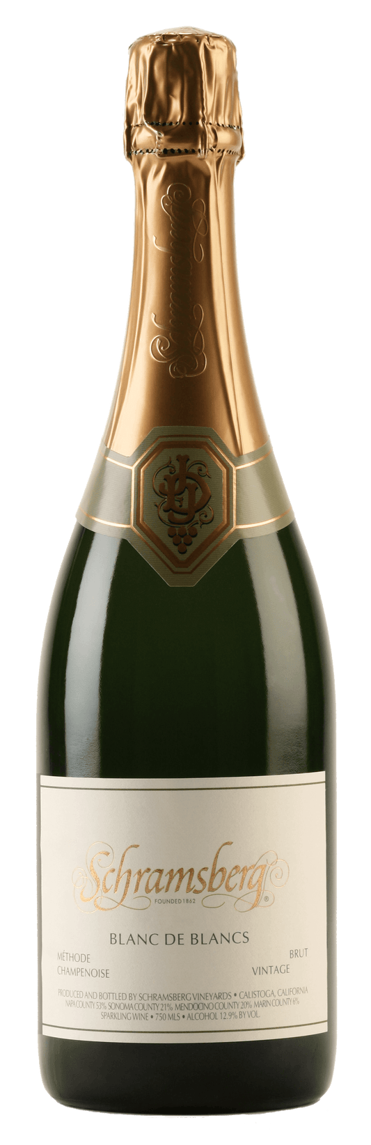 Schramsberg Blanc de Blancs 2021  Front Bottle Shot