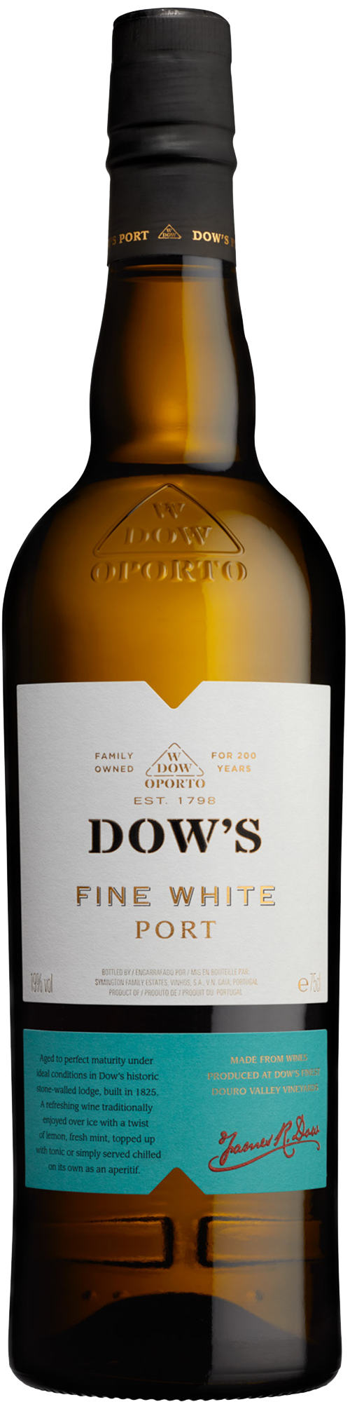 Dow's Fine White Port  Front Bottle Shot