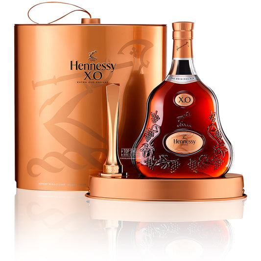 Hennessy XO Cognac Holiday Bottle with Gift Box & Ice Stamp