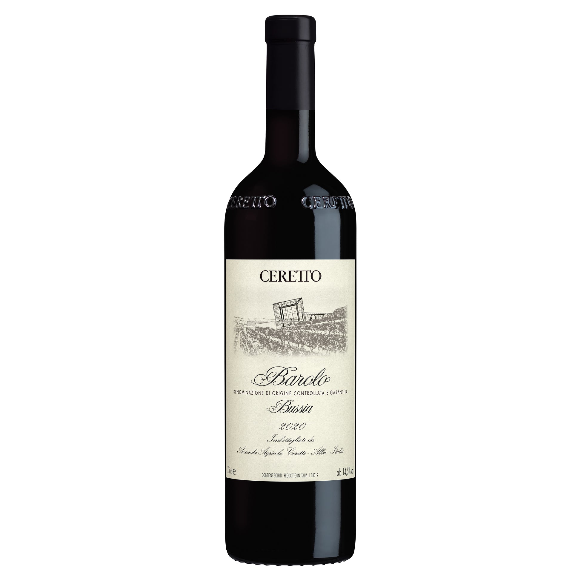 Ceretto Barolo Bussia 2020  Front Bottle Shot