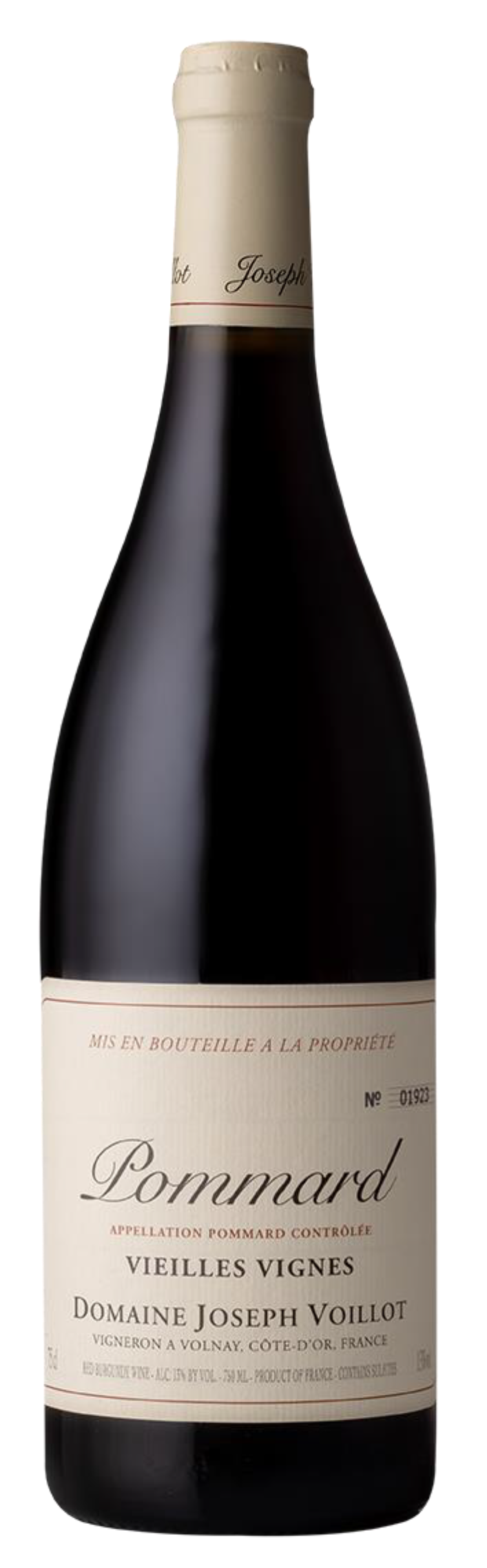 Domaine Joseph Voillot Pommard Vieilles Vignes 2022  Front Bottle Shot