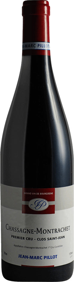 Domaine Jean-Marc Pillot Chassagne-Montrachet Clos St-Jean Rouge Premier Cru 2020  Front Bottle Shot