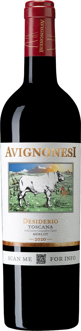 Avignonesi Desiderio Merlot 2020  Front Bottle Shot