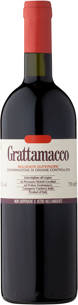 Podere Grattamacco Bolgheri Superiore 2020  Front Bottle Shot
