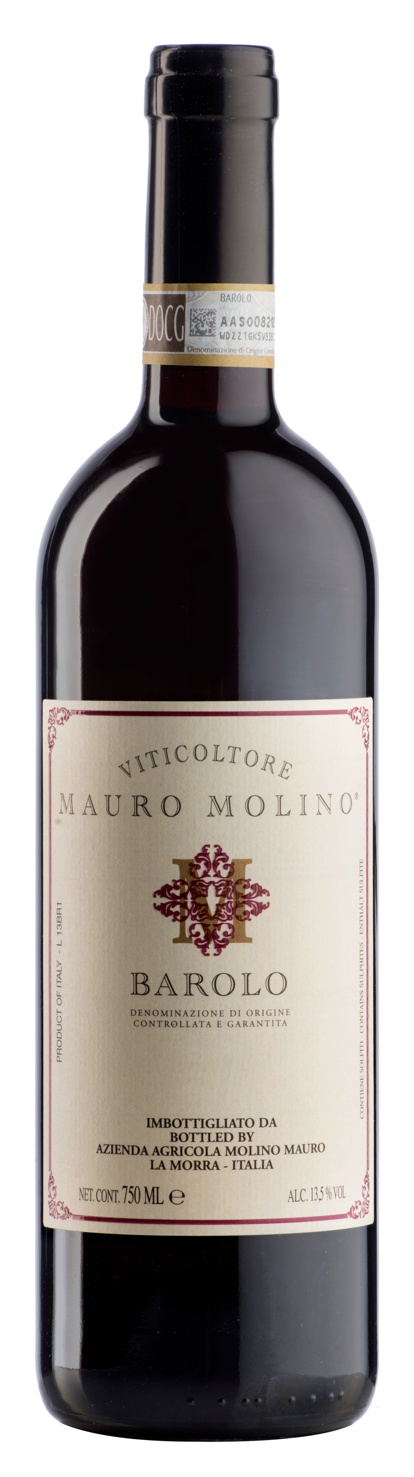 Mauro Molino Barolo 2020  Front Bottle Shot