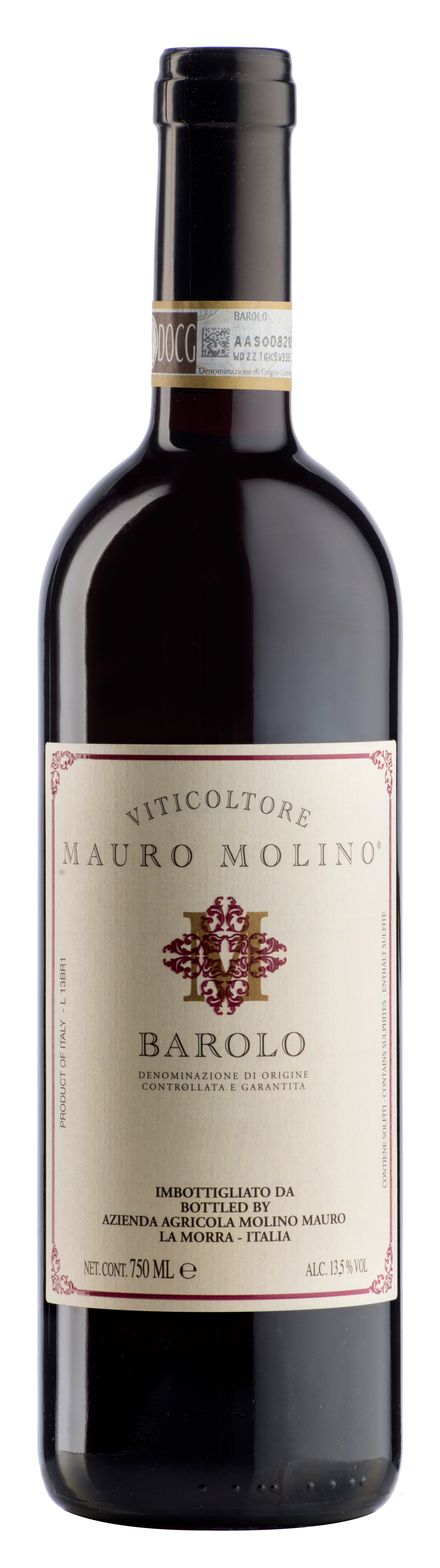 Mauro Molino Barolo 2020  Front Bottle Shot