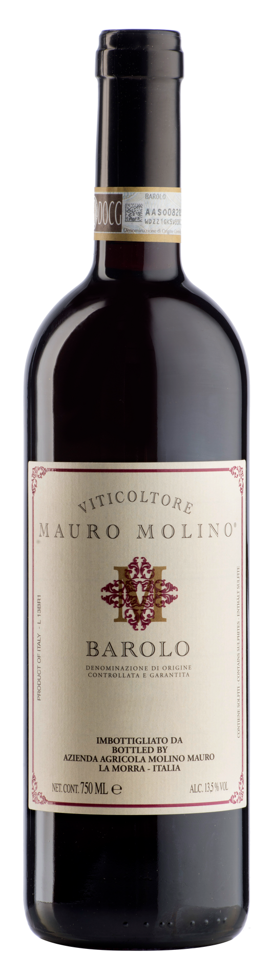 Mauro Molino Barolo 2020  Front Bottle Shot