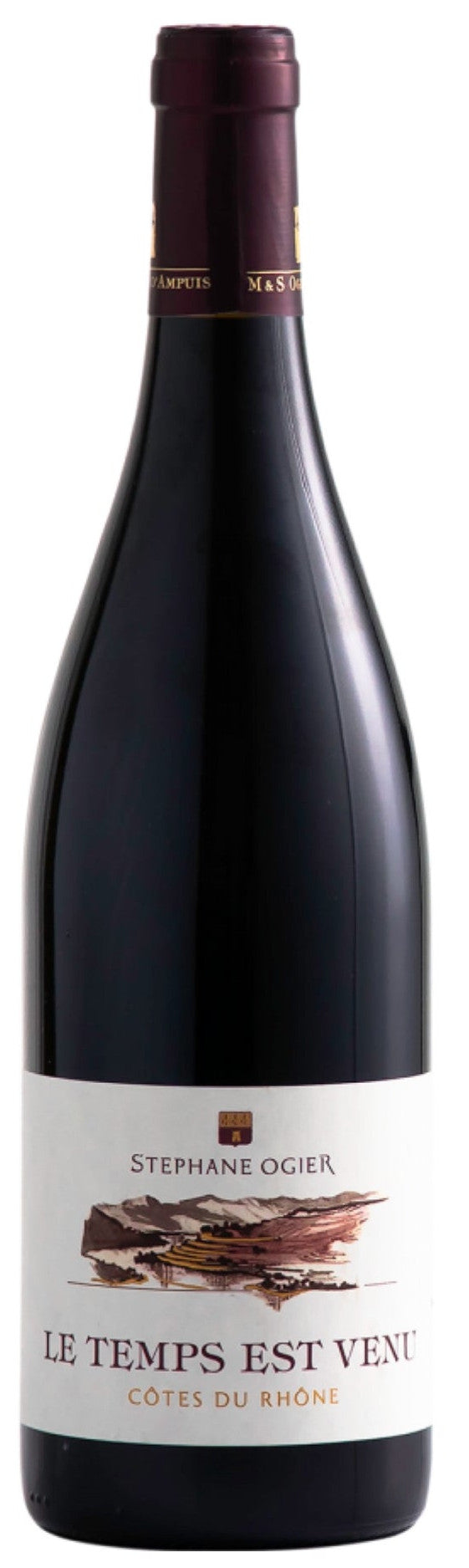 Stephane Ogier Cotes du Rhone Le Temps est Venu 2022  Front Bottle Shot