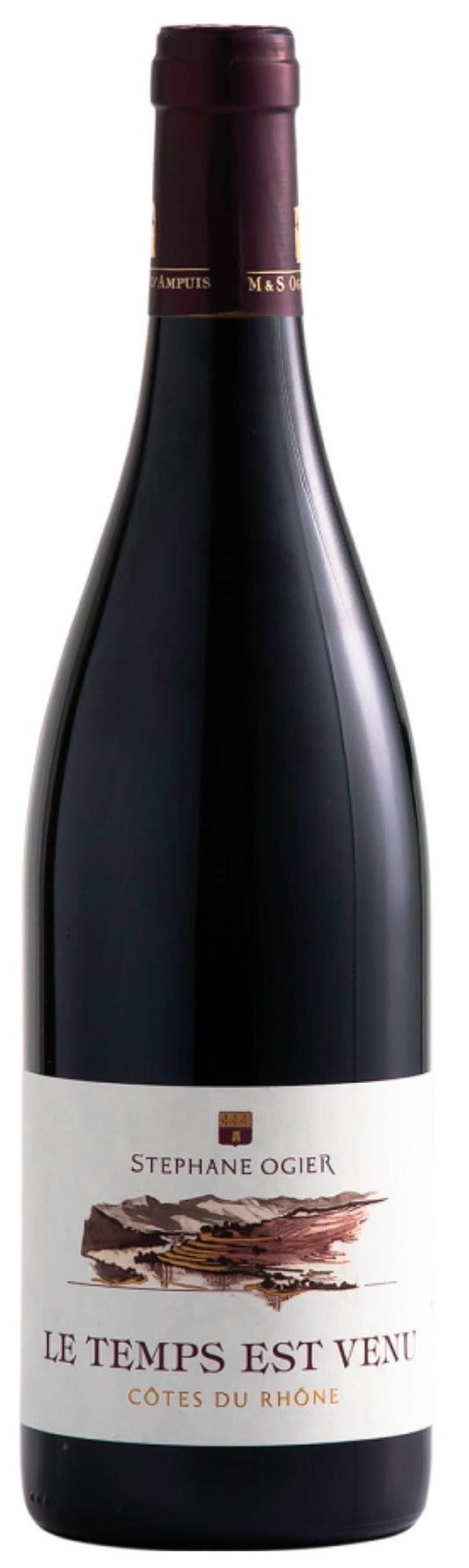 Stephane Ogier Cotes du Rhone Le Temps est Venu 2022  Front Bottle Shot