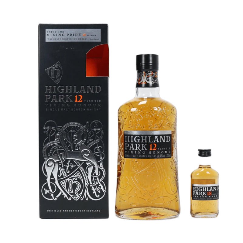 Highland park 12 Year + 50ml shot Highland park 18 Year