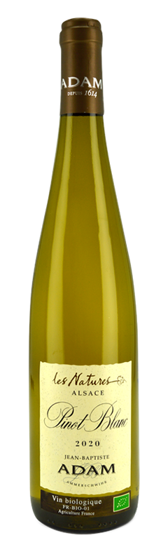 Jean-Baptiste Adam Les Natures Pinot Blanc 2020  Front Bottle Shot