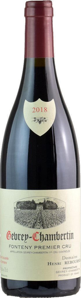 Domaine Henri Rebourseau Gevrey-Chambertin Fonteny Premier Cru 2018  Front Bottle Shot