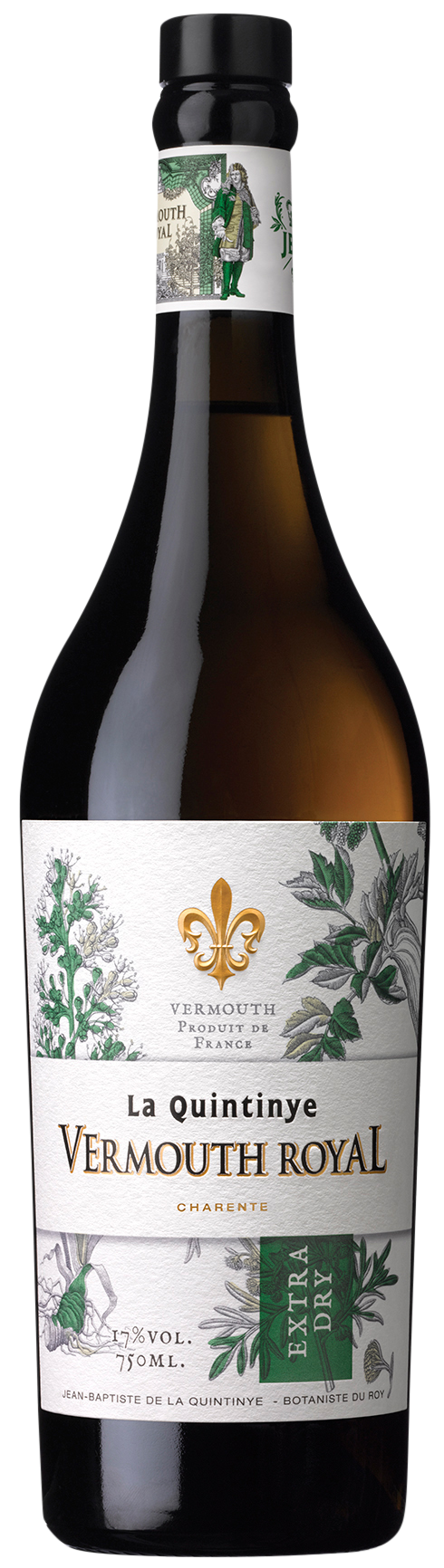 La Quintinye Vermouth Royal Extra Dry Vermouth  Front Bottle Shot