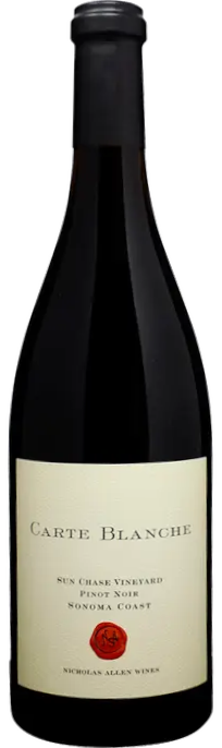 Carte Blanche Sun Chase Vineyard Pinot Noir 2021  Front Bottle Shot