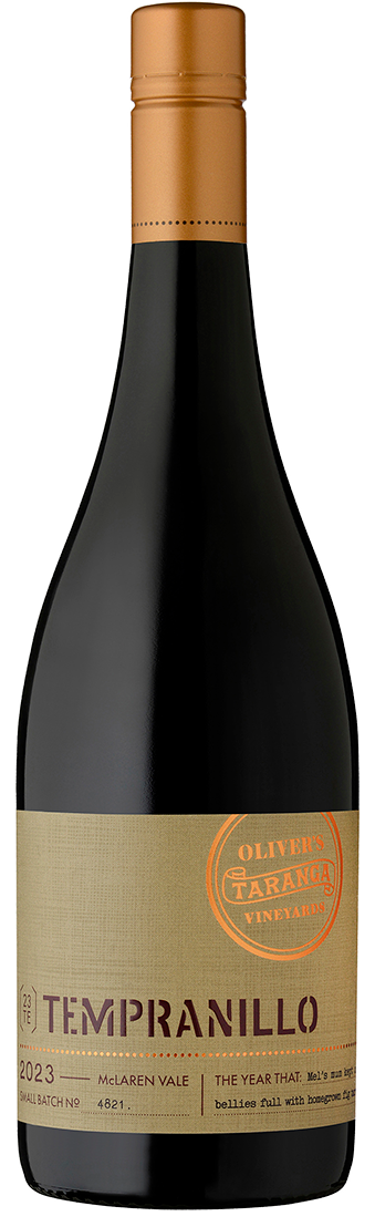 Oliver's Taranga Vineyards Tempranillo 2023  Front Bottle Shot