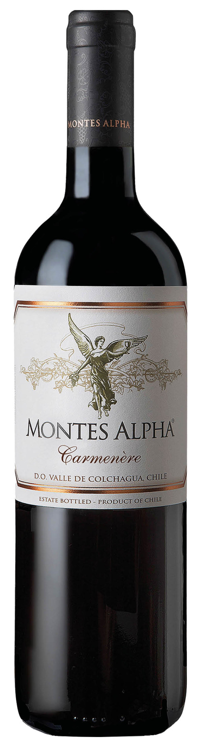 Montes Alpha Series Carmenere 2021  Front Bottle Shot