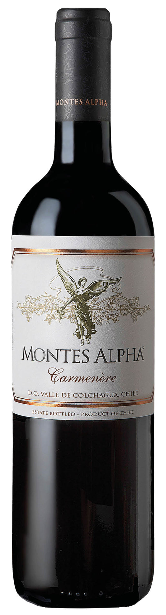 Montes Alpha Series Carmenere 2021  Front Bottle Shot