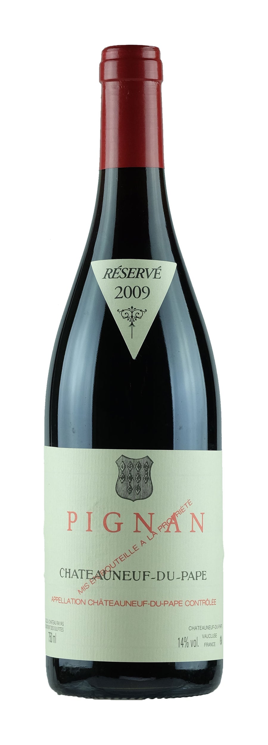 Chateau Rayas Pignan Chateauneuf-du-Pape 2009  Front Bottle Shot