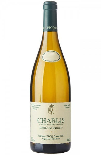 Gilbert Picq Chablis Dessus La Carriere 2022  Front Bottle Shot