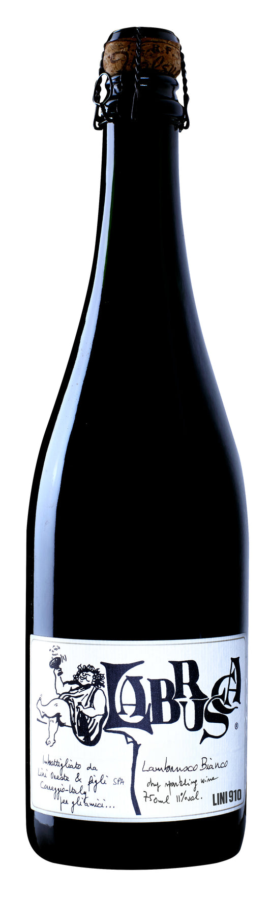 Lini 910 Labrusca Lambrusco Bianco  Front Bottle Shot